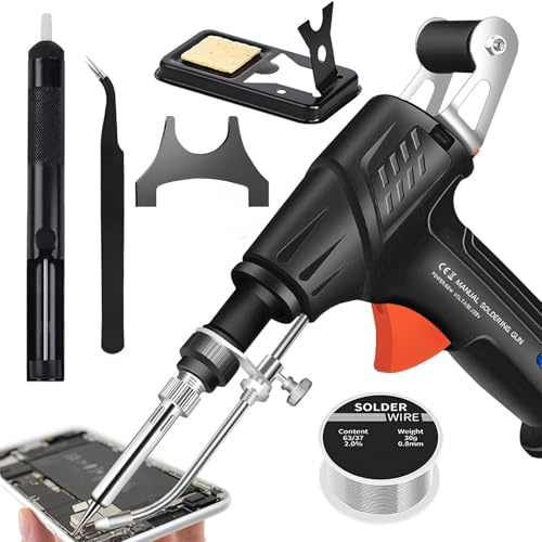 Soldering Gun Kit, 2026 Upgraded Soldering Iron Kit, 60W Soldering Gun Automatic Hand-held Solder Gun Iron Kit Welding Tool, 110V Automatic Welding Gun for Electronics Welding Repair