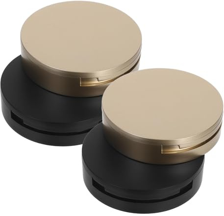 BEBEMOKO 4pcs Empty Cosmetic Compact Cases 59mm Double-layer Powder Container with Mirror Refillable Makeup Powder Box for Travel and DIY Makeup Storage