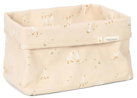 Little Dutch Wickeltischkörbchen Körbchen Korb Utensilo Organizer für den Wickeltisch Baby groß - Little Goose beige - Newborn Naturals