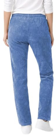 Ladies Corduroy Office Trousers Straight Leg Comfortable Elastic Waist Casual Pants