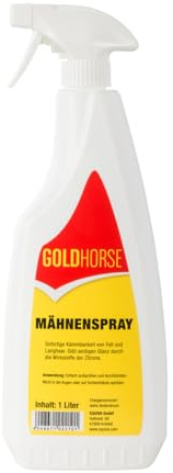 Mähnenspray für Pferde, Glanz- und Pflegespray für Mähne und Schweif, erleichtert Kämmen und Entwirren, staubabweisend, ideal für Turnier und tägliche Fellpflege