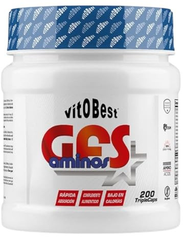 VITOBEST | GFS Aminos Cápsulas | Contribuye a acelerar la síntesis proteica corporal | Apto para personas celíacas | 200 TripleCaps