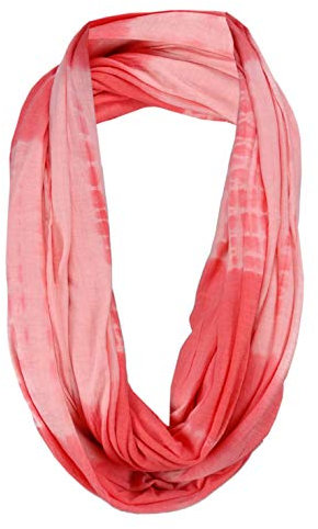 TigerTie Loop Schal Halstuch in rot rosé Gr. 180 cm x 60 cm - Schlauchschal Rundschal