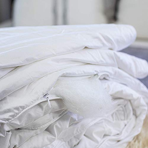 Silk Bedding Direct. Piumone Lusso Fatto a Mano Imbottito in Seta Di Gelso a Lungo Filamento. Lusso. Estivo. Singolo, 200cm x 150cm. Certificazione: OEKO® Standard 100.