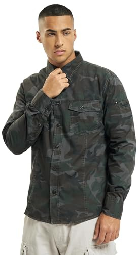 Brandit Slim Shirt herr skjorta 4005, Skog, M