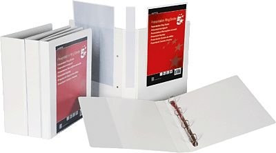 5 Star 1234 Präsentationsringbuch, A4, 25 mm, weiß