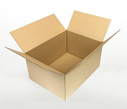 OfficeKing® 25 x Faltkartons 400 x 300 x 200 mm | variable Höhe bei 110 mm | Marken-Qualität Versandverpackung Versandkarton Karton Kartonverpackung Paket braun