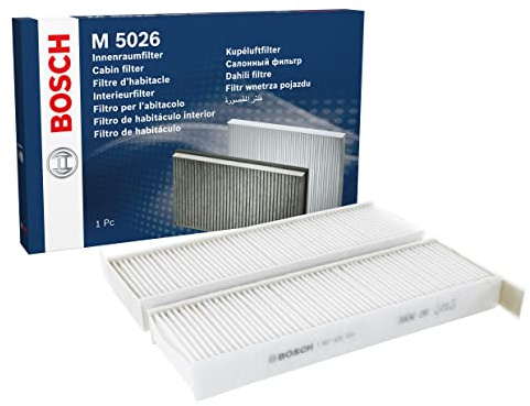Bosch M5026 Standard Cabin Filter, Replacement Filters - Filters Pollen and Dust for Cleaner Air Inside the Vehicle Set of 2 Filters