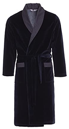 Revise RE-103 Classic Men’s Dressing Gown – Velvet – Darkblue – S