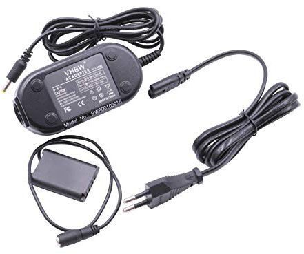 vhbw Netzteil kompatibel mit Sony Cybershot DSC-HX60, DSC-HX60V Kamera, Digitalkamera + DC Kuppler (Ersatz für Sony AC-LS5DK), 2m