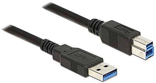 DeLock Kabel USB 3.0 Typ-A Stecker > USB 3.0 Typ-B Stecker 2, 0 m Schwarz