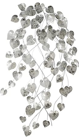 Casablanca Wanddeko - Geschenk Hochzeit - Herz - Herz Regen - Deko Wohnzimmer - 60 x 120cm