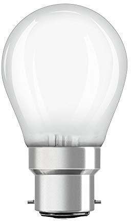 Osram Dimmbare Filament LED Lampe mit B22d Sockel, Warmweiss (2700K), Tropfenform, 5W, Ersatz für 40W-Glühbirne, matt, LED Retrofit CLASSIC P DIM