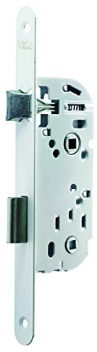 Yale Serratura da incasso a condanna, asse 40 mm, baule 135 mm, Y13R-A40/B/SC, stecca reversibile con estremità rotonde, porta bagno e wc, bianco, Axe 40mm