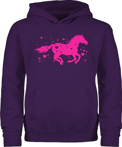 Shirtracer - Kinder Hoodie Jungen Mädchen - Pferde - Geschenk Pferd I Pferdemädchen Geschenke I Reitpferd I Springpferd