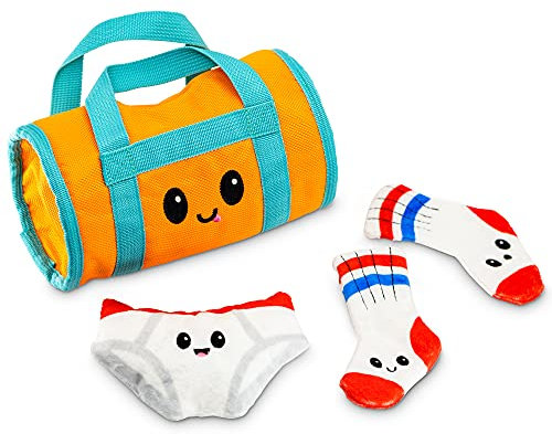 Pet Craft Supply Hide and Seek Plüsch-Hundespielzeug, knisternd, quietschend, interaktives Puzzle, Kauen, Apportieren, Leckerlis, verstecken, Gehirn, stimulierend, niedlich, lustiges Spielzeug-Set für