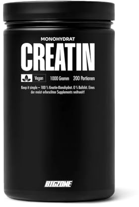 Big-Zone Creatin Kreatin 100% Monohydrat reines Pulver Fitness/Nahrungsergänzung (1000g)
