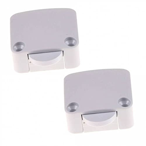 2 interruptores de contacto para puerta, armario, interruptor de contacto, 2 A, 250 V, interruptor de puerta para puerta de muebles, interruptor de luz, color blanco