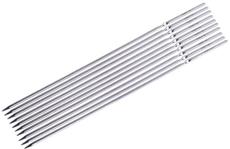 Grillspieße Edelstahl, Wiederverwendbar Edelstahl Barbecue Grillspieße Grillzubehör BBQ Schaschlikspiess für Fleisch, Schaschlik, Kebab und Gemüse BKC40T 40CM-10PCS