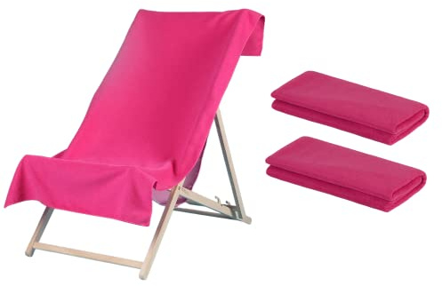 Brentfords Beach Towel Holiday Essentials, Beach Towels for Adults Quick Dry Towel Swimming Pool Gym Yoga Microfibre Towel Large Sand Free, Pink Set of 2