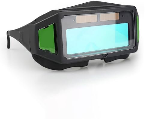 Kinberry Welding Goggles Auto Darkening, Safety Protective Solar Powered Welder Eyes Glasses Restore True Colors Welding Helmet Glasses with 10 Lenses for Protecting Eyes