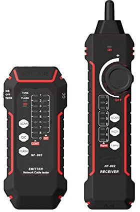 Tester per cavi di rete Toner del tracciatore del tracciatore del filo telefonico Ethernet LAN Finder della linea del tester del cavo di rete NF-802 RJ11 RJ45 Cat5 Cat6. per telefono, Ethernet, video