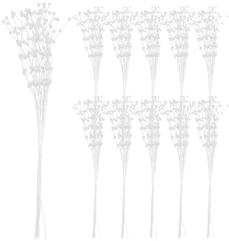 SEWOART 100 Stück Plastikperlenstäbe Für DIY Brautstrauß Hochzeitsdeko Perlenschnur Zubehör Blumenstrauß Schmückt Partydekor