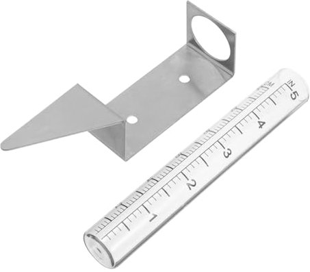 TINEASUR 1juego Medidor De Lluvia Con Soporte De Acero Inoxidable Para Jardín Pluviómetro Para Medición Precisa De Precipitaciones Patios y Céspedes
