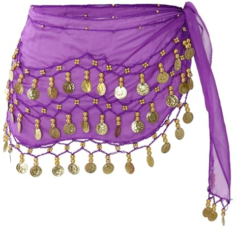 Jupe à paillettes pour femme - Jupe de danse du ventre - Mini jupe de cowgirl - Robe de danse rave - Costume pour femme et fille, lilas, taille unique