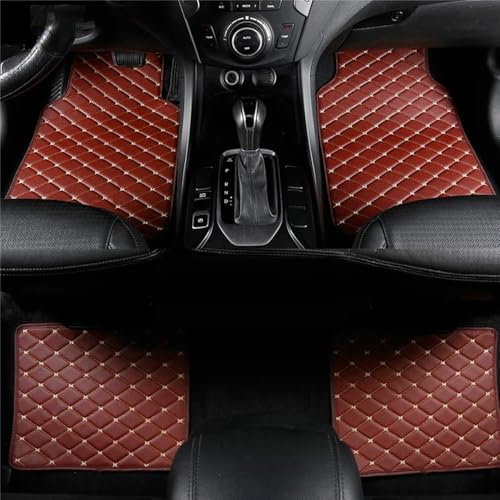 QHuaL Auto Fussmatte passt für Nissan Sunny 2011-,Leder Wasserdicht und rutschfest Autoteppich Nach Maß Auto FußMatten,C
