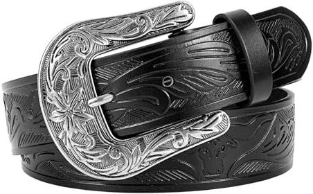 BELTROAD Vintage Western Gürtel mit Schnalle für Damen Herren, Cowgirl Cowboy Gürtel Herren Damen Westerngürtel Ein Feierliches Geschenk