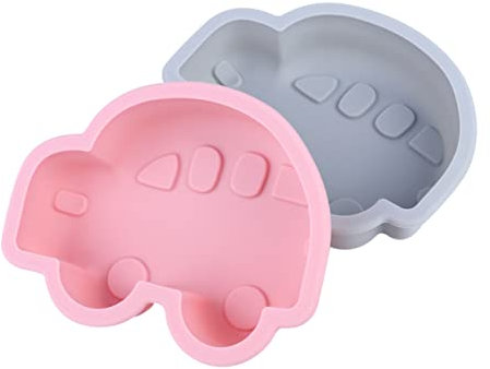OFFSCH 2piezas Molde Para Hornear Pasteles De Silicona Antiadherente Unidades Molde De Coche De Dibujos Animados
