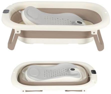 OHMG Faltbare Babybadewanne, tragbare Badewanne für Babys von 0 bis 36 Monaten, mit Kissen und Reduzierer