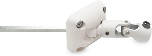 Sortie de Caisson 45° pour Volet Roulant – D174NG – Guide déporté - 6 pans 7 – 315 mm – Finition Blanc – Fabrication Française