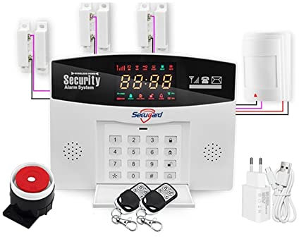 Kit Alarma Casa, Tuya wifi GSM Sistema de alarma inalámbrico Smart Home Home Security Kits de alarma de la aplicación Control compatible con(I)