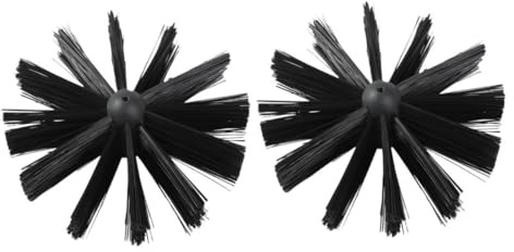 Gatuida 2pcs Chimney Cleaning Brush for Fireplace Flue Wall Bending Tool Scrubber for Chimney Sweeping and Lint Removal