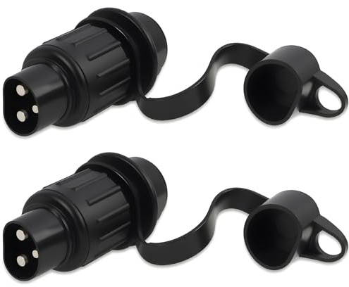 2 Pièces 3 Broches Prise de Remorque, Connecteurs de Remorque 3 Broches 12V, Prise Étanche pour Tracteur, LKW, KFZ, Connecteur Plat pour Machines Agricoles, Les Standards Européens