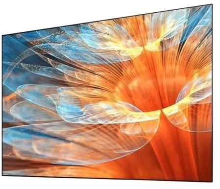 DGOINGPI videoprojecteur Écran Écran de Projection 5.0 92 Pouces, écrans à Cadre Fixe Anti-lumière à Trois côtés avec projecteur à focale Ultra Courte 4K