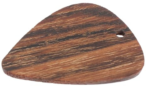 Holz Gitarrenplektrum Anhänger für Gitarre Braun mit Ergonomischem Design | Robustes Holz, 1 Stück, Dekorativer Anhänger, Geeignet für Gitarre und Bass