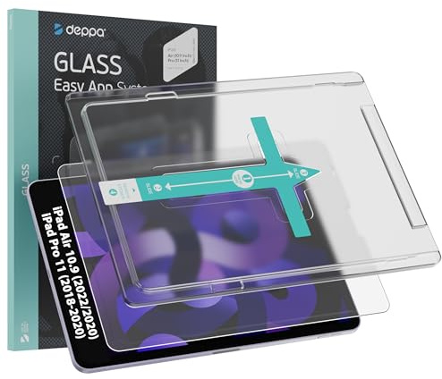 Deppa Pellicola Protettiva per iPad Air 10.9-inch (2022/2020, 5th/4th Gen), iPad Pro 11-inch (2018-2022) con Kit di Installazione Facile – Compatibile con Face ID e Apple Pencil, Resistente ai Graffi