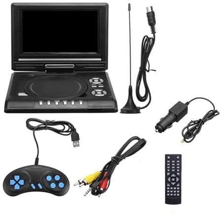 Portable Dvd Player Lettore Dvd da 7,8 Pollici 16:9 Schermo LCD da 270° TV Automatica Lettore Dvd VCD Visualizzatore MP3 con funzionalità di Gioco