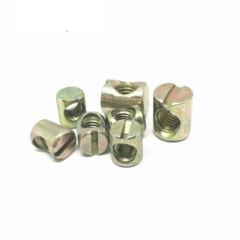 Perni cilindrici in acciaio inossidabile, martello Dadi a barilotto M4 M5 M6 M8 con perno a croce, for mobili, confezione da 100(M6x25-10pcs)