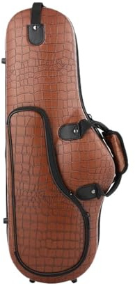 Koffer für Saxophon Altsaxophon-Etui, Oxford-Stoff-Rucksack mit Außentasche, Anfänger-Etui(Brown)