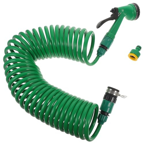 DIYEAH Tubo da Giardino Retrattile 10 M Spruzzatore Tubo Flessibile Arrotolato in Materiale Resistente per Irrigazione Lavaggio Auto e Giardinaggio Outdoor Colore Colore Casuale