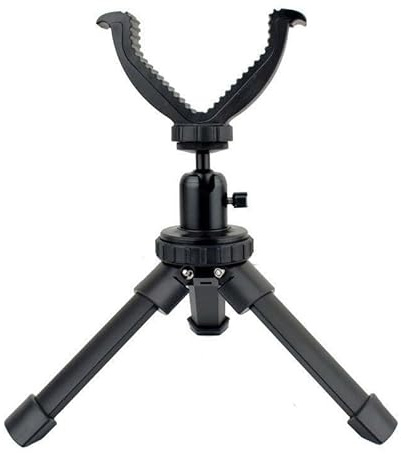Treppiede da Tiro Tattico,Tripod da Caccia in Alluminio, Supporto Treppiedi da Tiro Portatile con Rotazione di 360 gradi a V giogo per Attività all'aperto