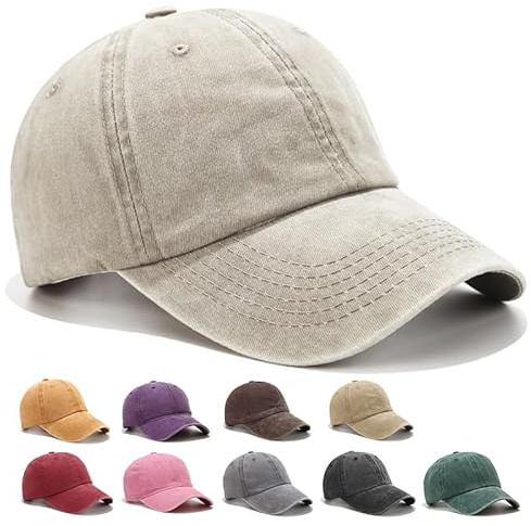 XingRuize Cappello da Baseball, Berretto da Baseball Unisex, Regolabile Berretto da Baseballs in 100% Cotone, Cappello Visiera Donna, per Sport All'aperto, Adatta a Uomini e Donne