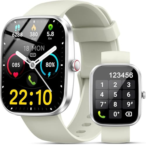 2026 Smartwatch Uomo Donna, 112+ Sportive, Fitness Tracker con Cardiofrequenzimetro Contapassi Sonno, 1.96HD Smartwatch con Effettua/Risposta Chiamate, Impermeabile IP68 Smart Watch per Android iOS