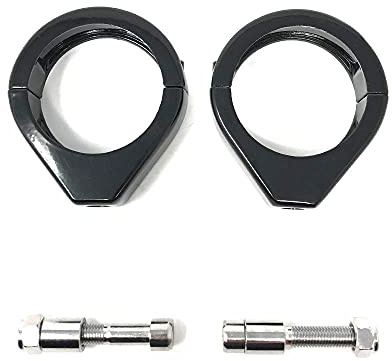 49mm Motorrad Blinker austausch Gabel Klammern - Schwarz - Geeignet für angepasstes Projekt fahrrad & Trikes