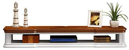Xyanzi-Estanterias para DVDs Soporte De TV Flotante Consola De TV Mueble TV Suspendido Madera Maciza Armario De Almacenamiento De Set Top Box Estante Estante de Almacenamiento Funcional