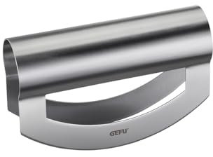 GEFU Wiegemesser-Set VIAVO mit Doppelklinge & Akazienholzbrett | Ergonomisches Kräutermesser & passendes Schneidebrett | Spülmaschinengeeignet